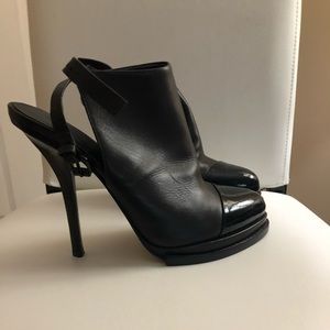 Alexander wang leather Cap toe booties